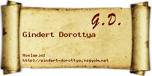 Gindert Dorottya névjegykártya